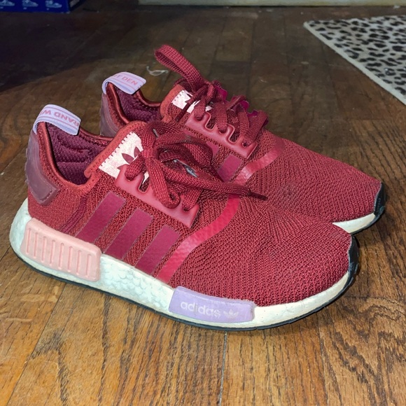 •ADIDAS•BURGUNDY COLLEGIATE ORIGINAL NMD_R1 SNEAKERS SIZE 6 WITH BOX. VGUC - Picture 8 of 10